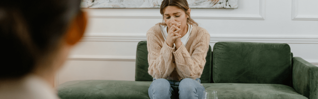 Woman realizes she is becoming too dependent on her therapist after her divorce so she fired him
